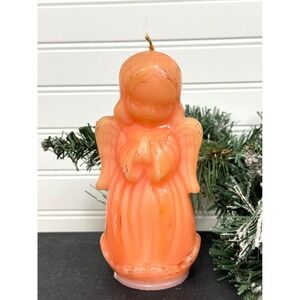 Vintage Praying Angel Candle – Pink Christmas Decor